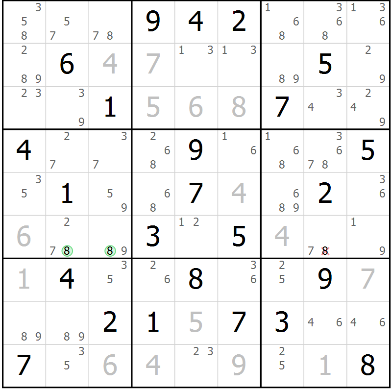 Position des candidats pour la solution de la Gr 37 page 40 du magazine de sudoku Sudoku Suprême n° 039