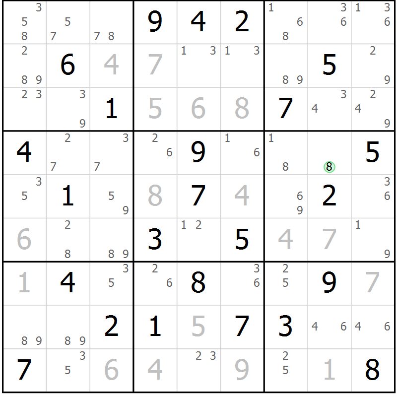Position des candidats pour la solution de la Gr 37 page 40 du magazine de sudoku Sudoku Suprême n° 039