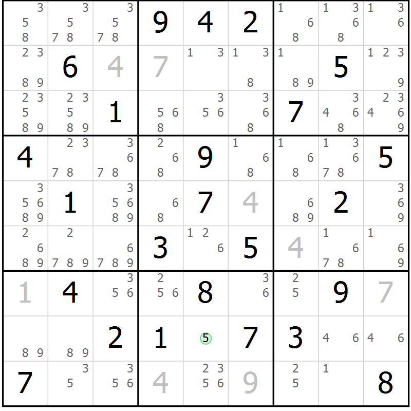 Position des candidats pour la solution de la Gr 37 page 40 du magazine de sudoku Sudoku Suprême n° 039
