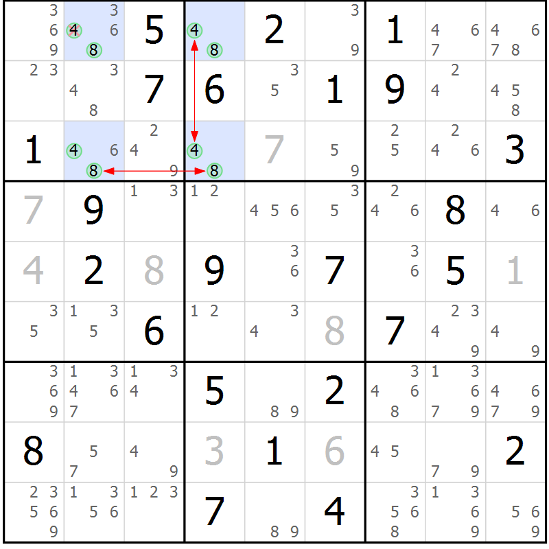 Position des candidats pour la solution de la Gr 38 page 41 du magazine de sudoku Sudoku Suprême n° 039