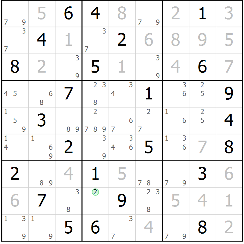 Position des candidats pour la solution de la Gr 41 page 44 du magazine de sudoku Sudoku Suprême n° 039