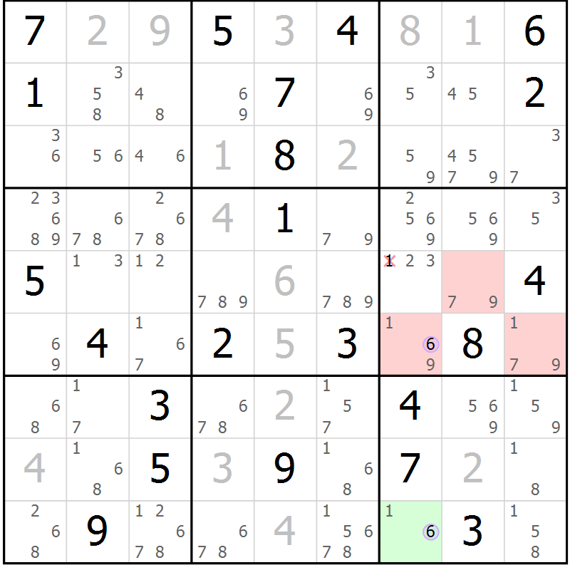 Position des candidats pour la solution de la Gr 31 page 34 du magazine de sudoku Sudoku Suprême n° 040
