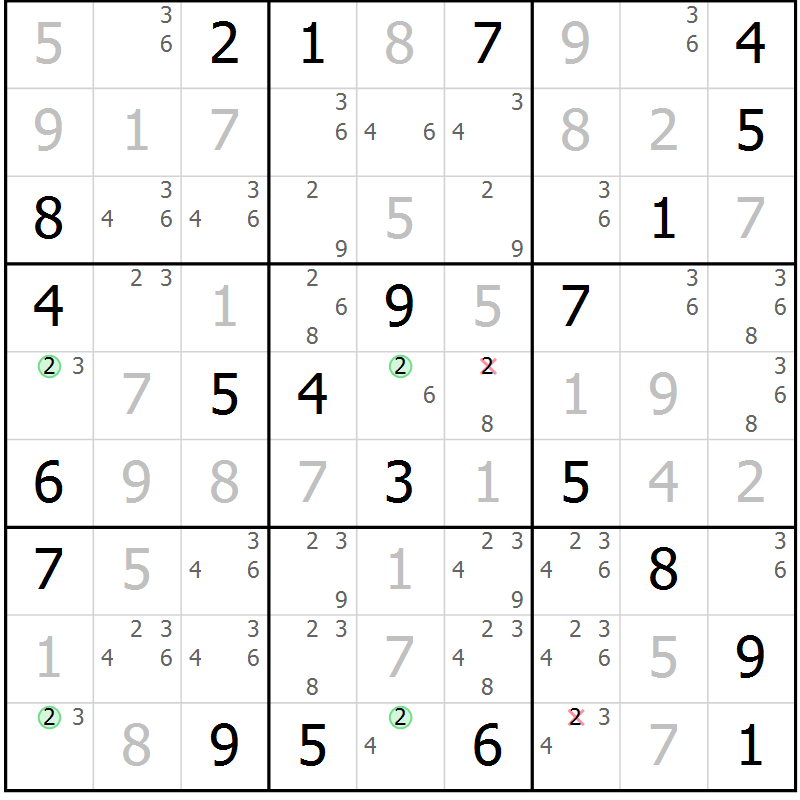 Position des candidats pour la solution de la Gr 12 page 15 du magazine de sudoku Sudoku Suprême n° 041