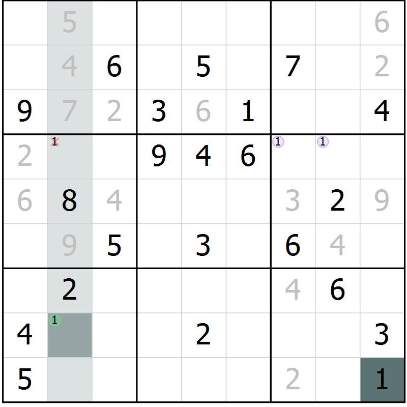 Position des candidats pour la solution de la Gr 38 page 41 du magazine de sudoku Extrême n° 038
