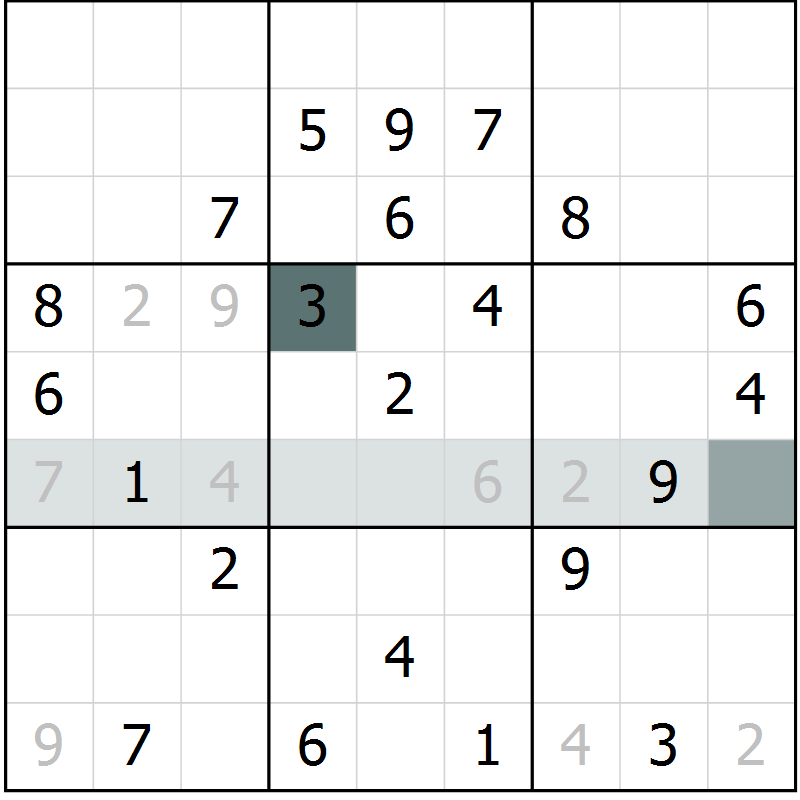 Position des candidats pour la solution de la Gr 1 page 4 du magazine de sudoku Extrême n° 042