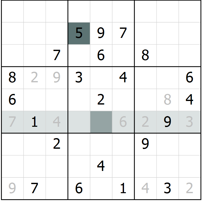 Position des candidats pour la solution de la Gr 1 page 4 du magazine de sudoku Extrême n° 042