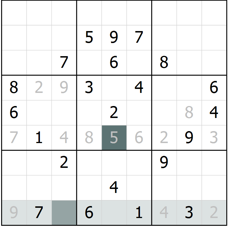 Position des candidats pour la solution de la Gr 1 page 4 du magazine de sudoku Extrême n° 042