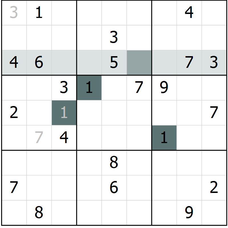 Position des candidats pour la solution de la Gr 11 page 14 du magazine de sudoku Extrême n° 042