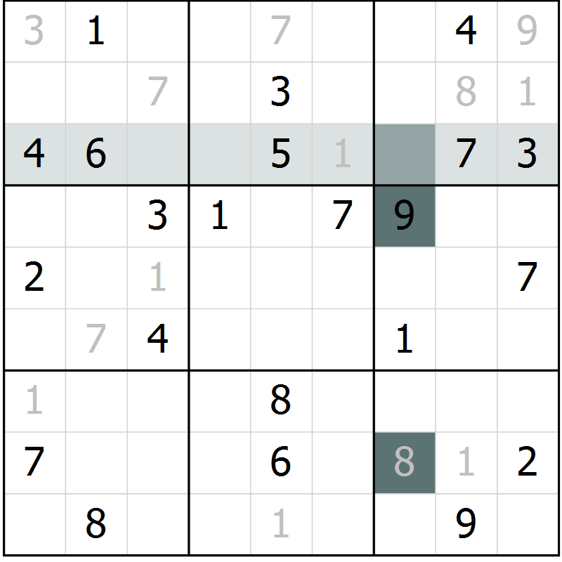 Position des candidats pour la solution de la Gr 11 page 14 du magazine de sudoku Extrême n° 042