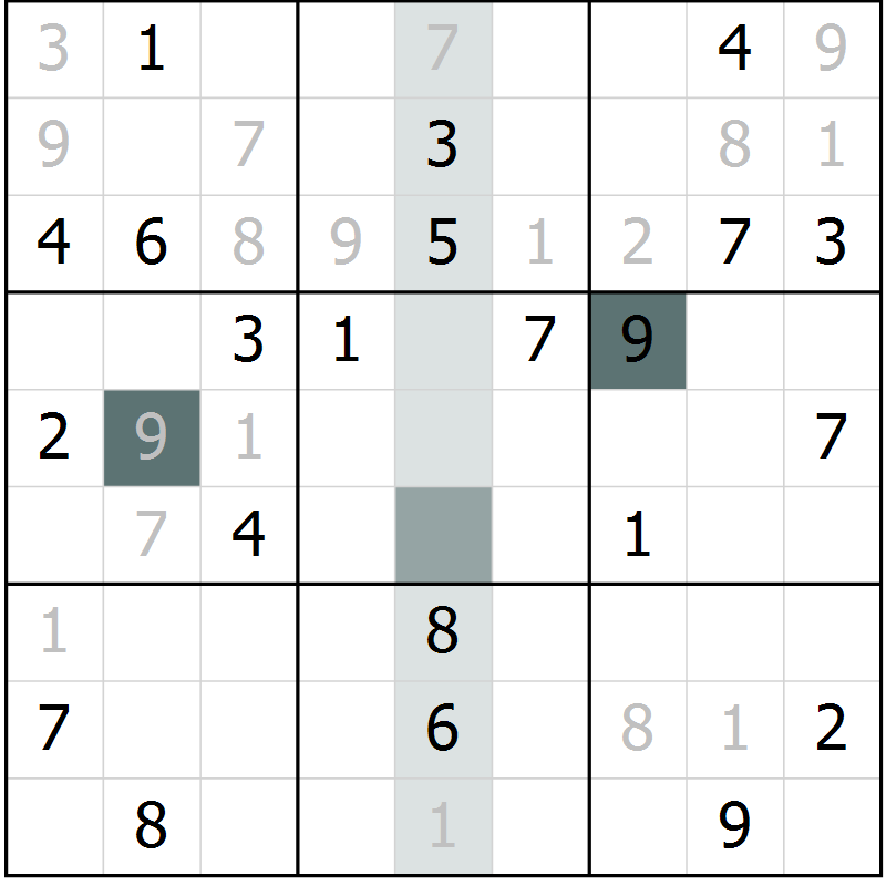 Position des candidats pour la solution de la Gr 11 page 14 du magazine de sudoku Extrême n° 042