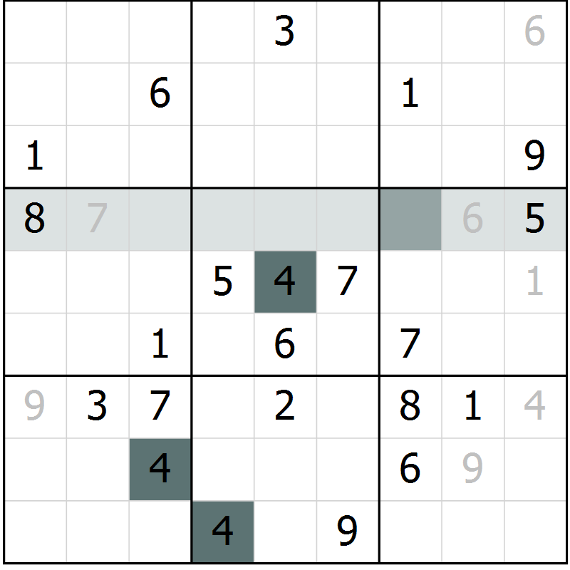 Position des candidats pour la solution de la Gr 12 page 15 du magazine de sudoku Extrême n° 042