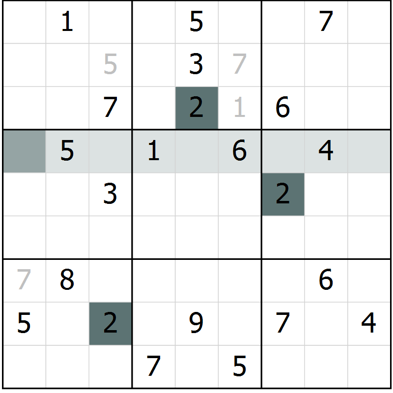 Position des candidats pour la solution de la Gr 13 page 16 du magazine de sudoku Extrême n° 042