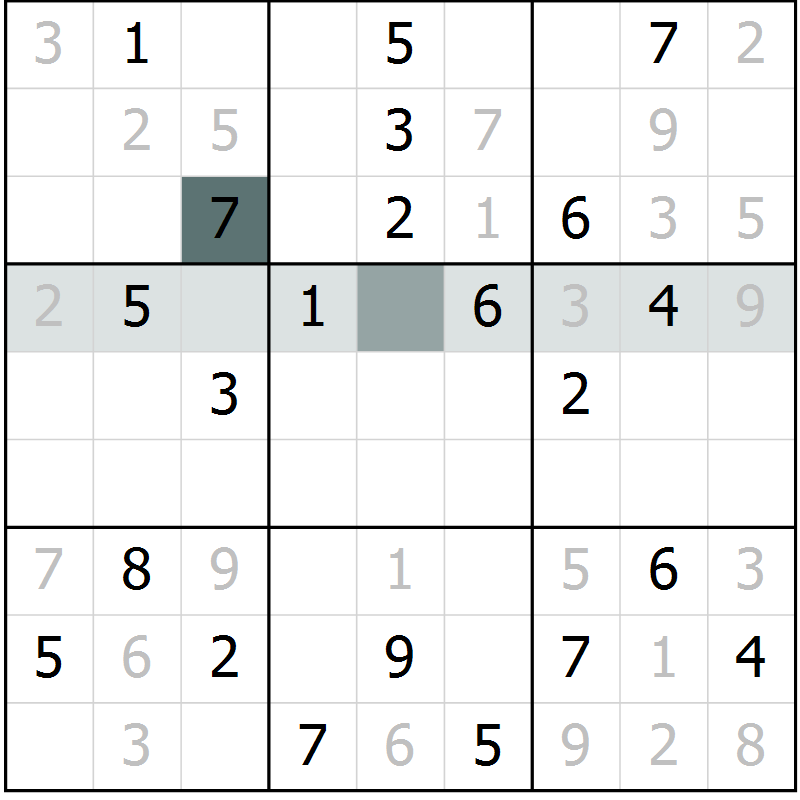 Position des candidats pour la solution de la Gr 13 page 16 du magazine de sudoku Extrême n° 042