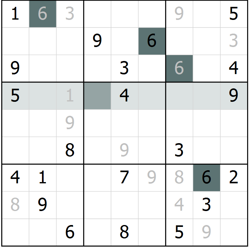 Position des candidats pour la solution de la Gr 14 page 17 du magazine de sudoku Extrême n° 042