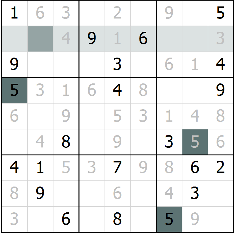Position des candidats pour la solution de la Gr 14 page 17 du magazine de sudoku Extrême n° 042