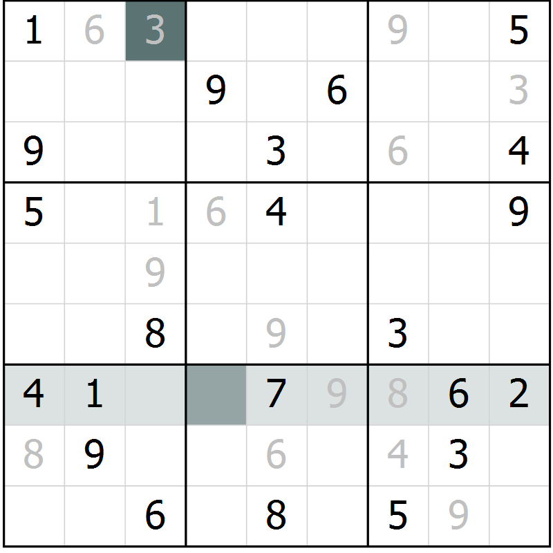 Position des candidats pour la solution de la Gr 14 page 17 du magazine de sudoku Extrême n° 042
