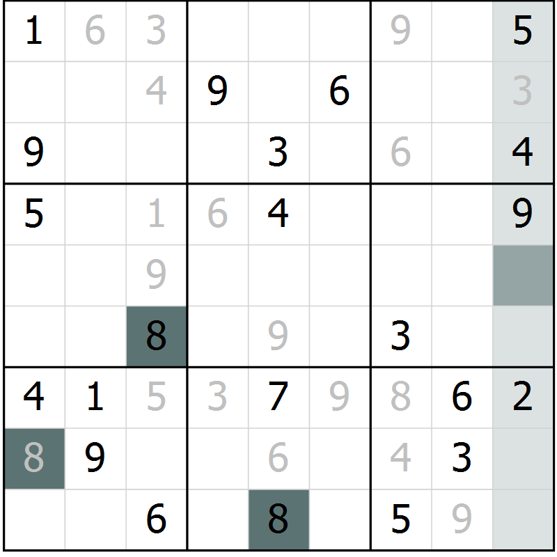 Position des candidats pour la solution de la Gr 14 page 17 du magazine de sudoku Extrême n° 042