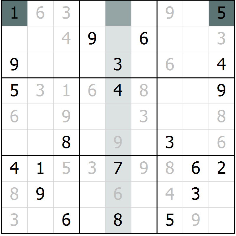 Position des candidats pour la solution de la Gr 14 page 17 du magazine de sudoku Extrême n° 042