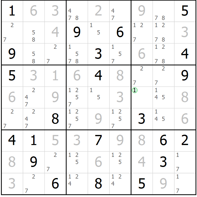 Position des candidats pour la solution de la Gr 14 page 17 du magazine de sudoku Extrême n° 042