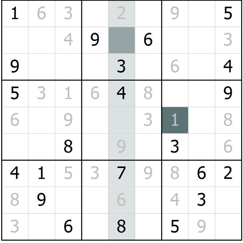 Position des candidats pour la solution de la Gr 14 page 17 du magazine de sudoku Extrême n° 042