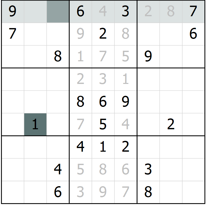 Position des candidats pour la solution de la Gr 15 page 18 du magazine de sudoku Extrême n° 042