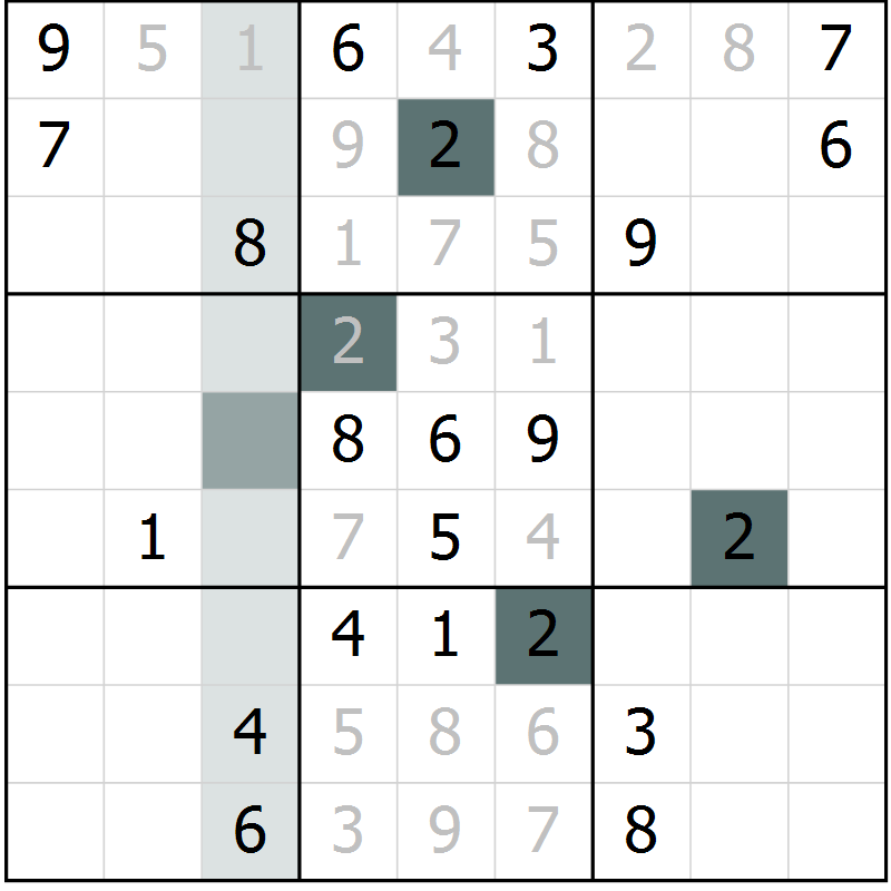 Position des candidats pour la solution de la Gr 15 page 18 du magazine de sudoku Extrême n° 042
