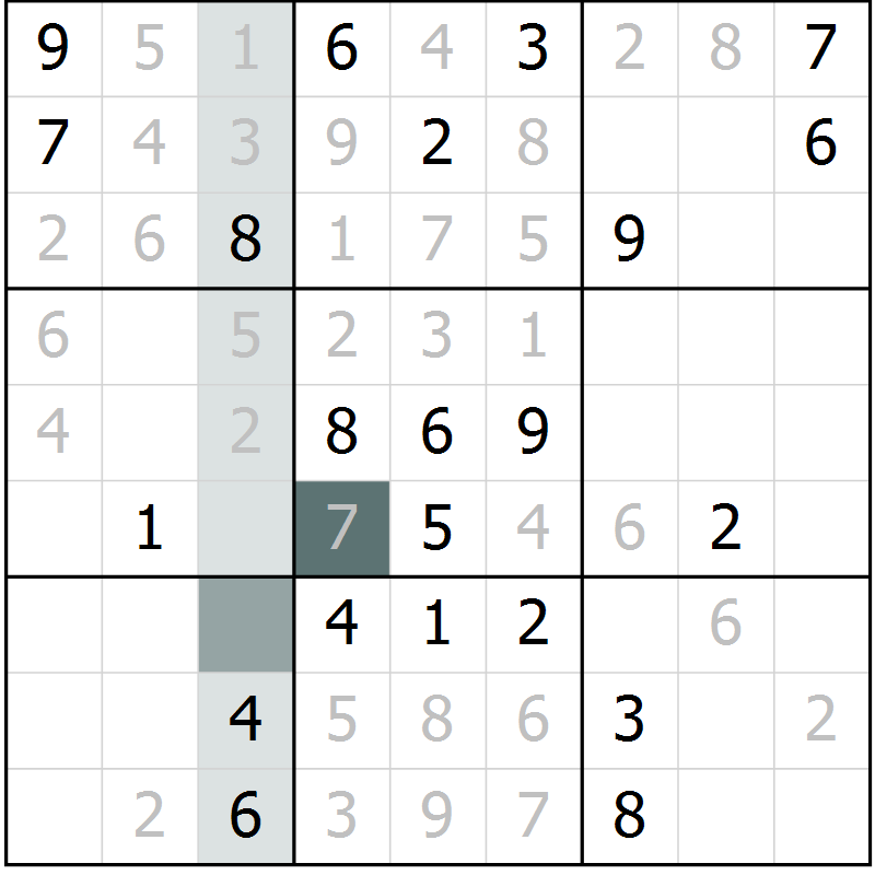 Position des candidats pour la solution de la Gr 15 page 18 du magazine de sudoku Extrême n° 042