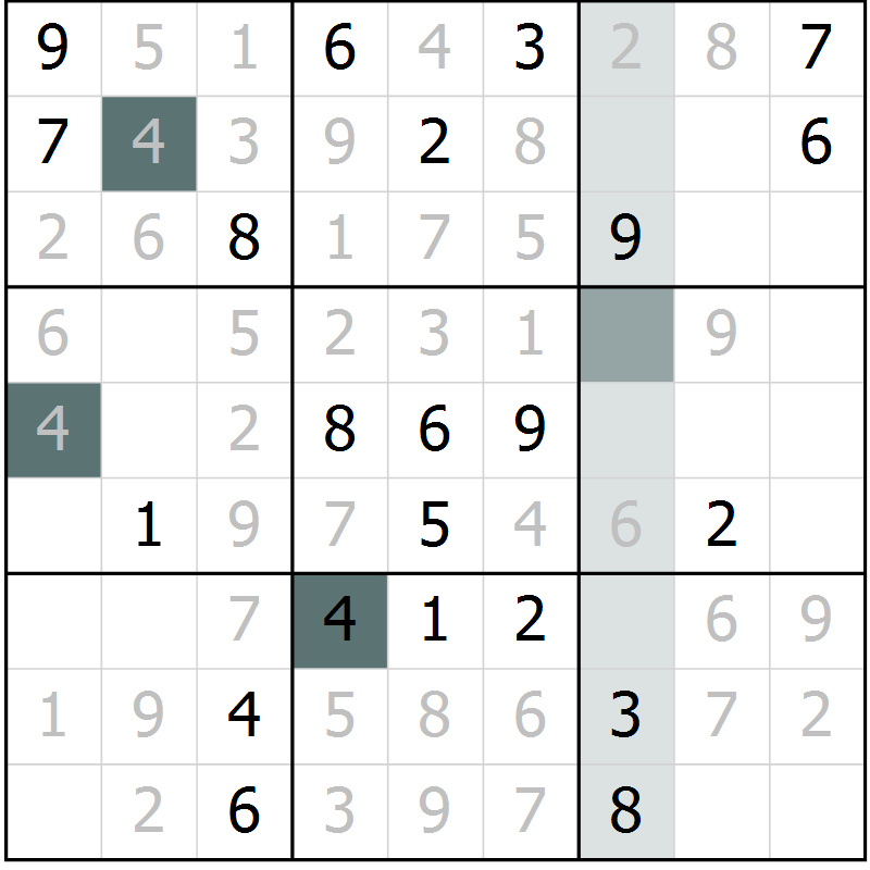 Position des candidats pour la solution de la Gr 15 page 18 du magazine de sudoku Extrême n° 042