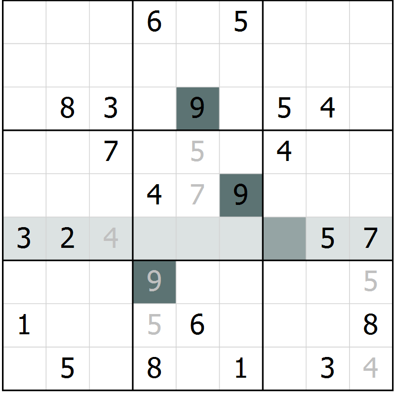 Position des candidats pour la solution de la Gr 17 page 20 du magazine de sudoku Extrême n° 042