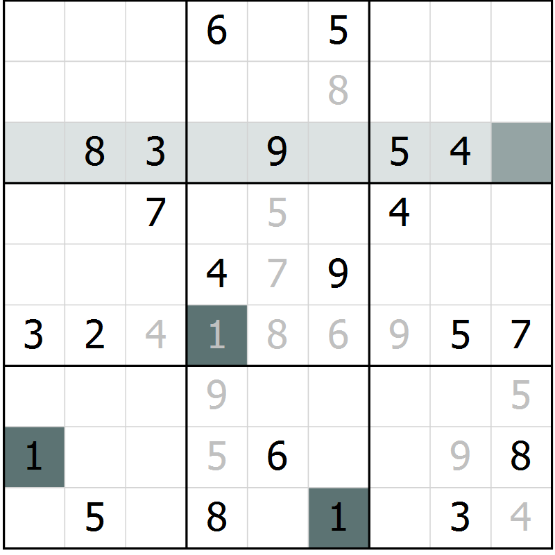 Position des candidats pour la solution de la Gr 17 page 20 du magazine de sudoku Extrême n° 042