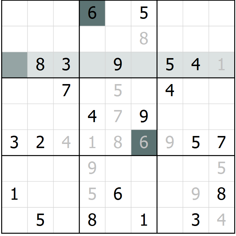 Position des candidats pour la solution de la Gr 17 page 20 du magazine de sudoku Extrême n° 042