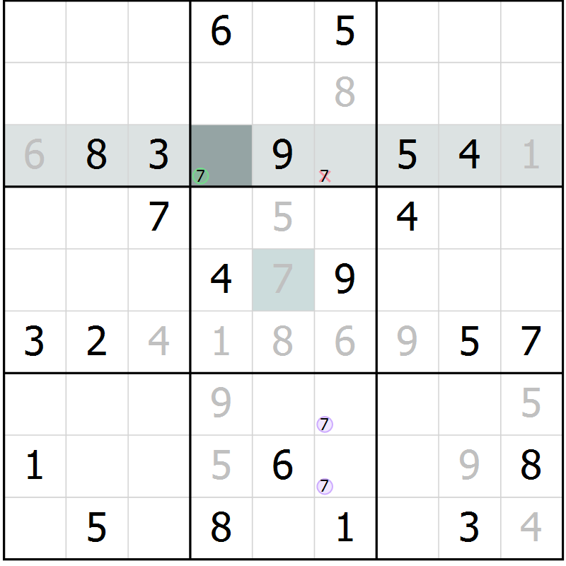 Position des candidats pour la solution de la Gr 17 page 20 du magazine de sudoku Extrême n° 042