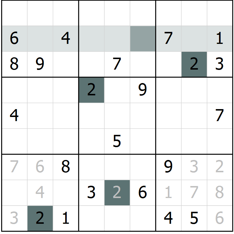 Position des candidats pour la solution de la Gr 18 page 21 du magazine de sudoku Extrême n° 042