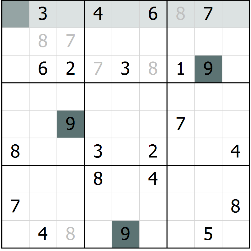 Position des candidats pour la solution de la Gr 2 page 5 du magazine de sudoku Extrême n° 042
