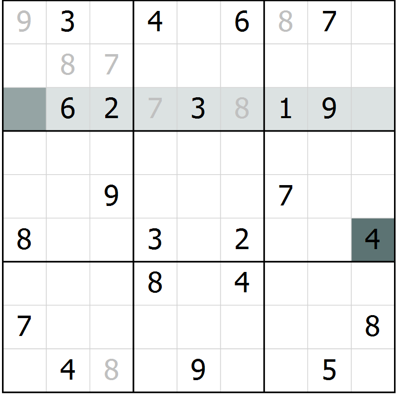 Position des candidats pour la solution de la Gr 2 page 5 du magazine de sudoku Extrême n° 042