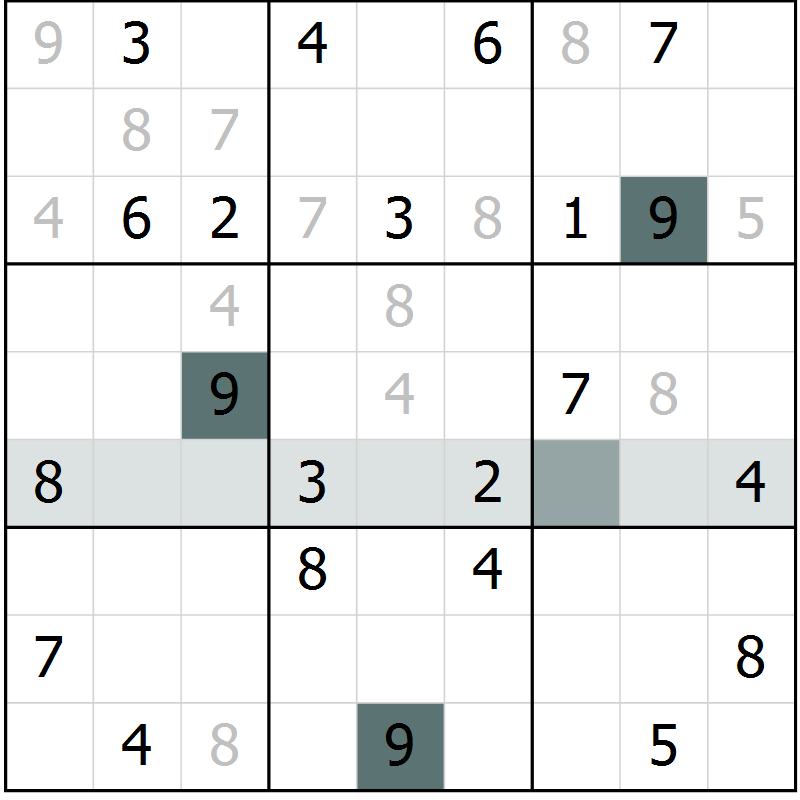 Position des candidats pour la solution de la Gr 2 page 5 du magazine de sudoku Extrême n° 042