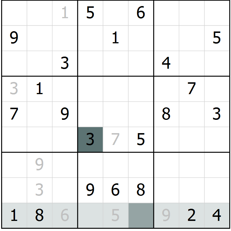 Position des candidats pour la solution de la Gr 21 page 24 du magazine de sudoku Extrême n° 042
