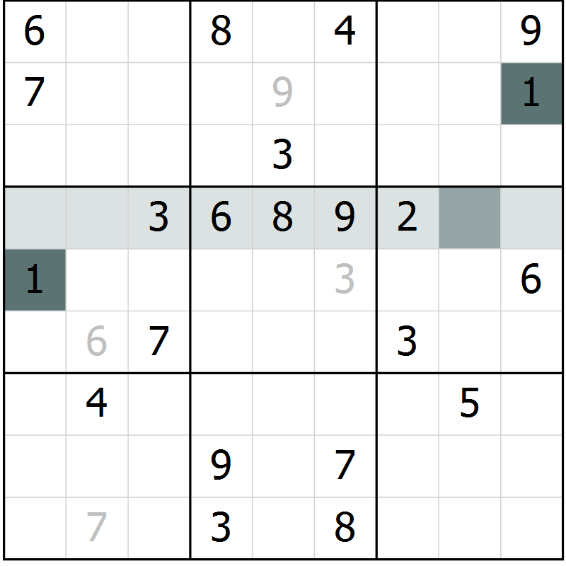 Position des candidats pour la solution de la Gr 22 page 25 du magazine de sudoku Extrême n° 042