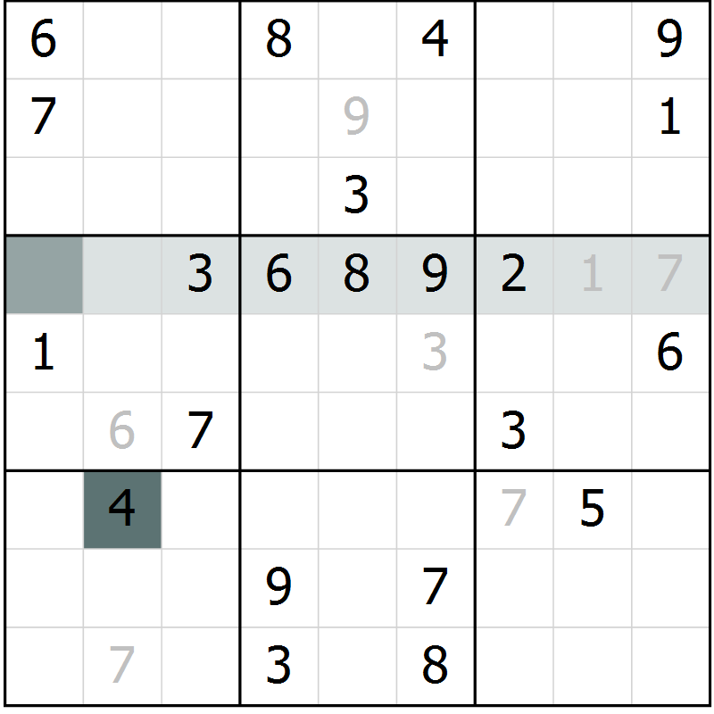 Position des candidats pour la solution de la Gr 22 page 25 du magazine de sudoku Extrême n° 042