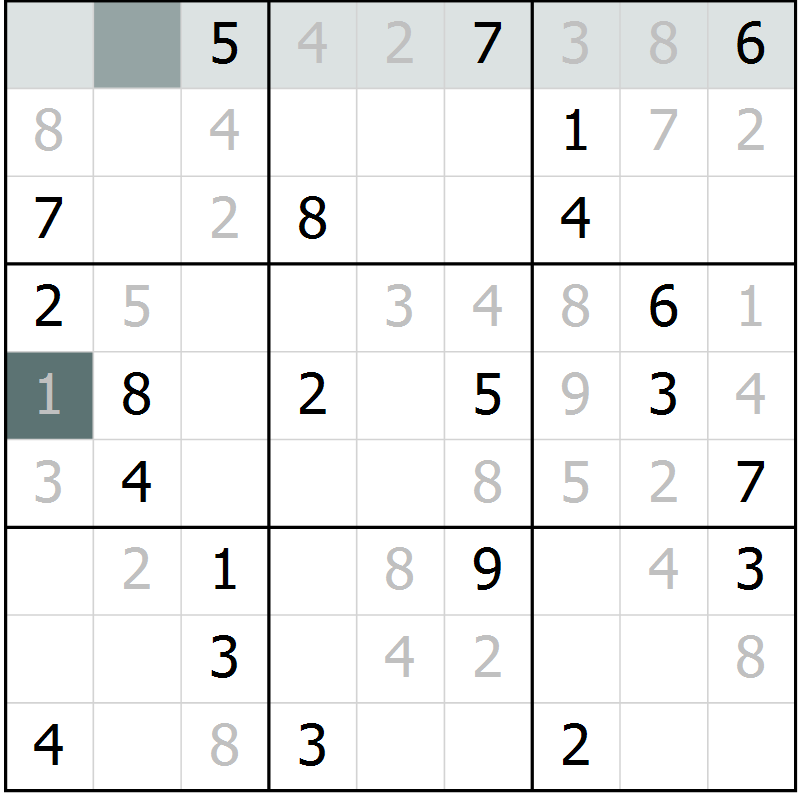 Position des candidats pour la solution de la Gr 26 page 29 du magazine de sudoku Extrême n° 042
