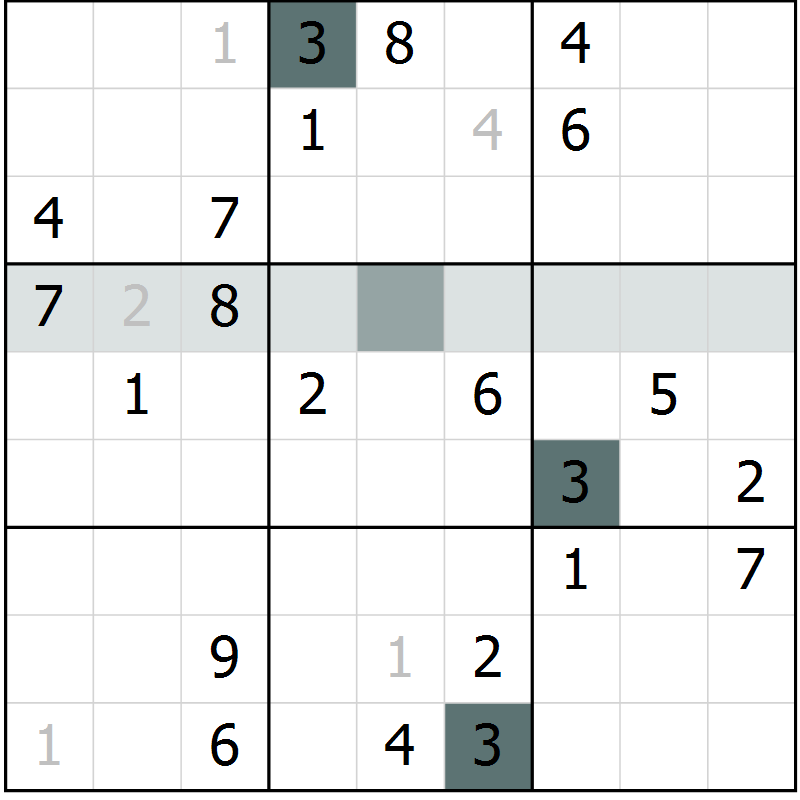 Position des candidats pour la solution de la Gr 27 page 30 du magazine de sudoku Extrême n° 042