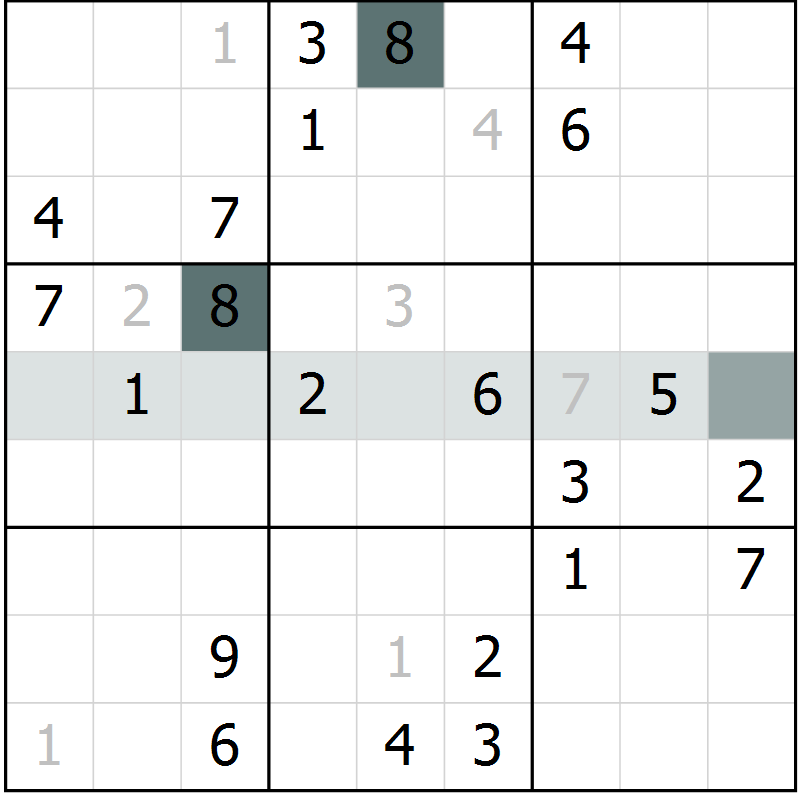 Position des candidats pour la solution de la Gr 27 page 30 du magazine de sudoku Extrême n° 042