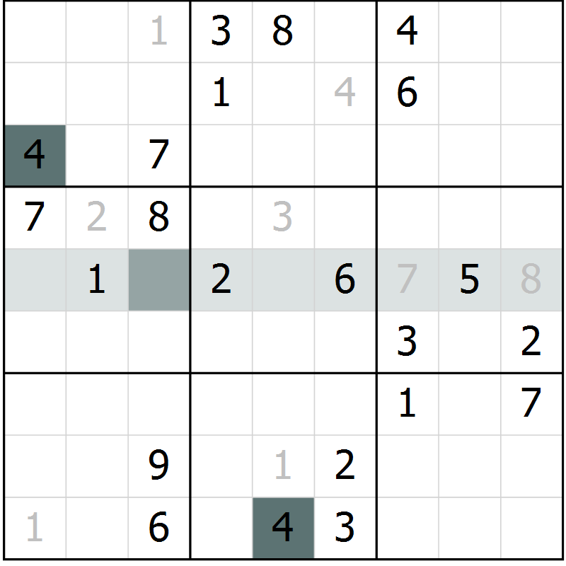 Position des candidats pour la solution de la Gr 27 page 30 du magazine de sudoku Extrême n° 042
