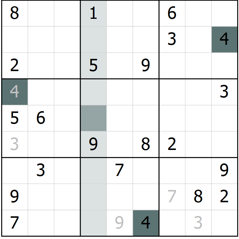 Position des candidats pour la solution de la Gr 30 page 33 du magazine de sudoku Extrême n° 042