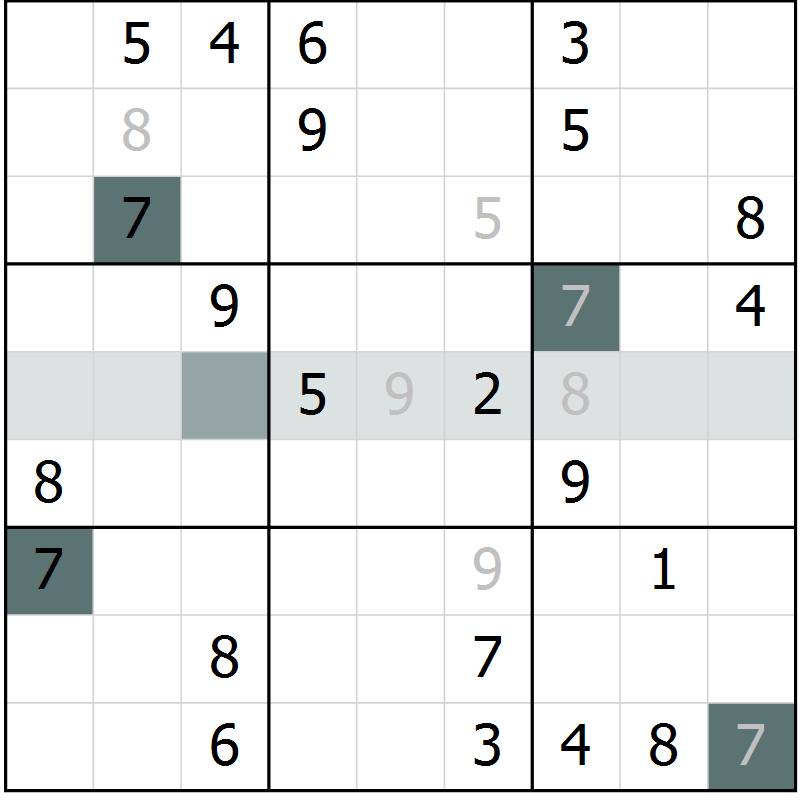 Position des candidats pour la solution de la Gr 32 page 35 du magazine de sudoku Extrême n° 042