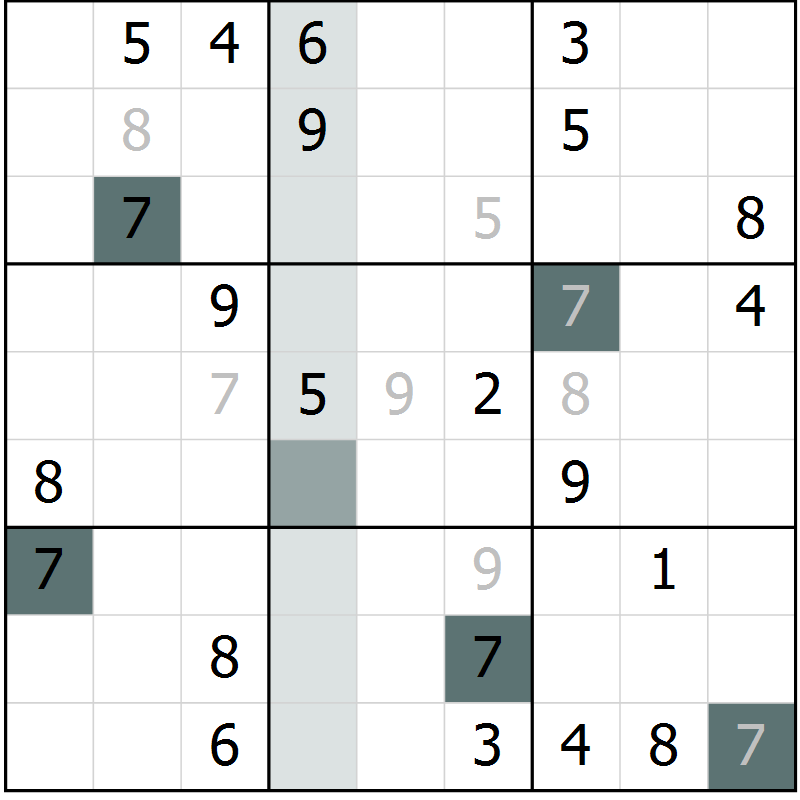 Position des candidats pour la solution de la Gr 32 page 35 du magazine de sudoku Extrême n° 042