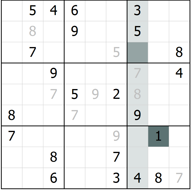 Position des candidats pour la solution de la Gr 32 page 35 du magazine de sudoku Extrême n° 042