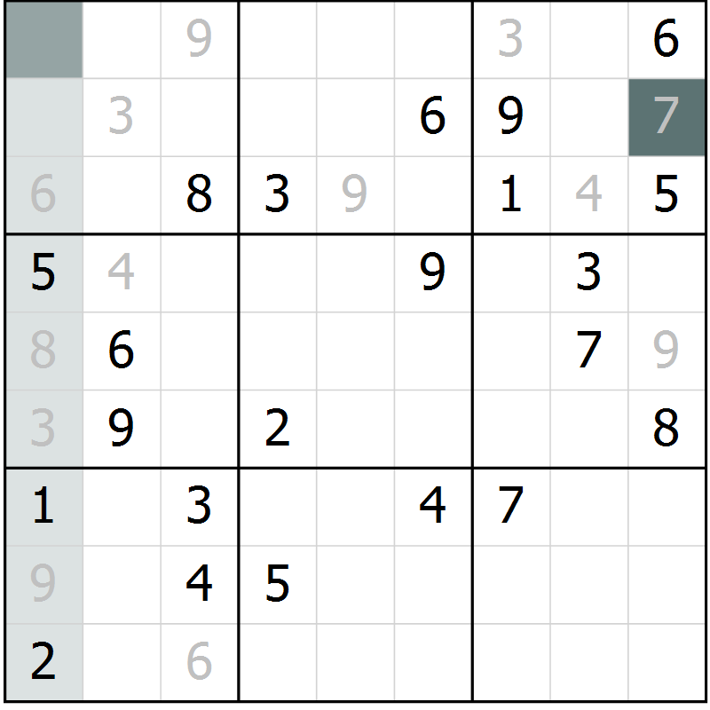 Position des candidats pour la solution de la Gr 35 page 38 du magazine de sudoku Extrême n° 042
