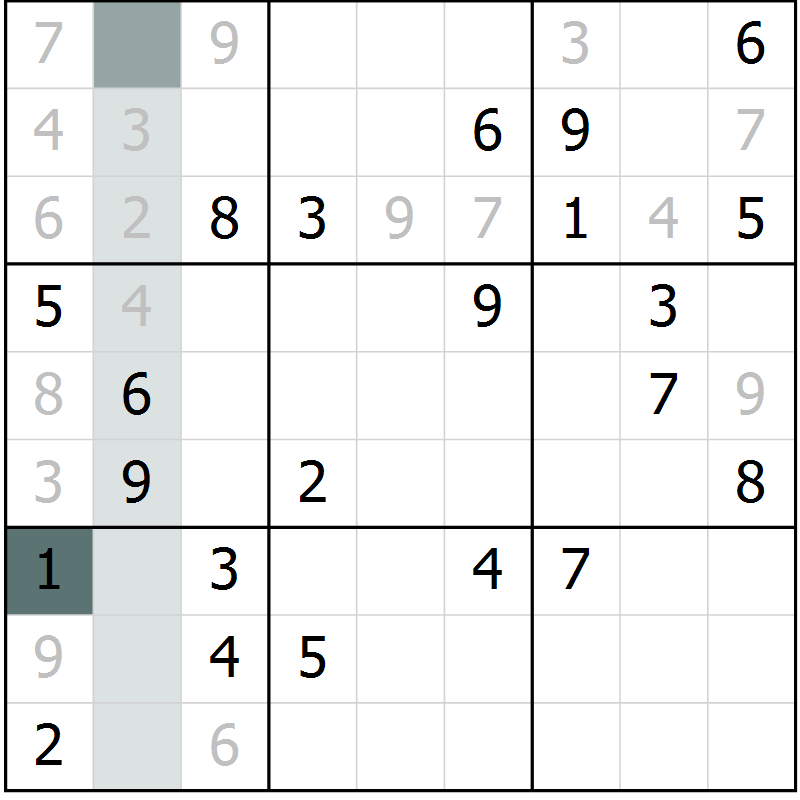 Position des candidats pour la solution de la Gr 35 page 38 du magazine de sudoku Extrême n° 042