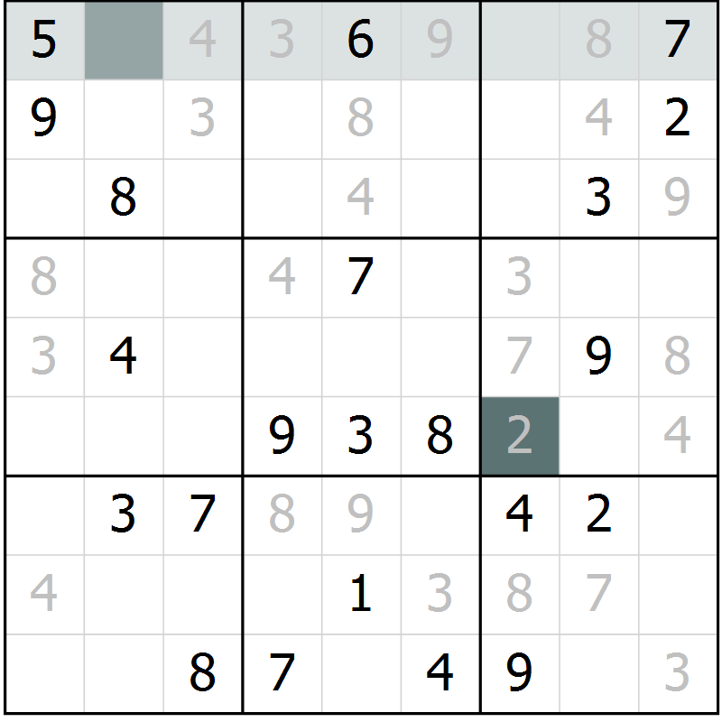 Position des candidats pour la solution de la Gr 36 page 39 du magazine de sudoku Extrême n° 042